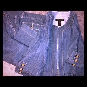 Nice Blue denim suit- plus size